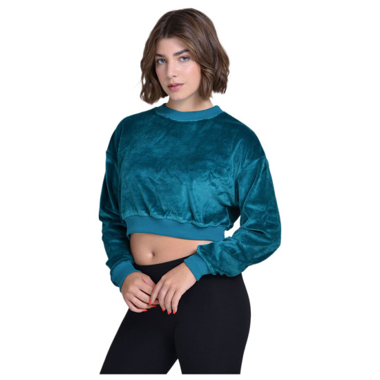 Target Γυναικεία μπλούζα Crewneck Crop Top Velour Fuel